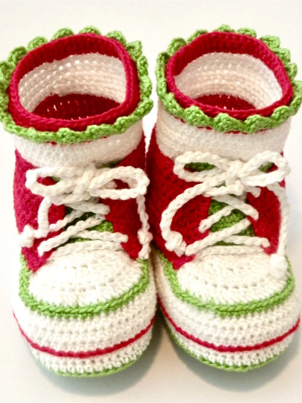 Handcrafted Crochet In Thread Exclusive Design Hi-Top Tennis Shoes